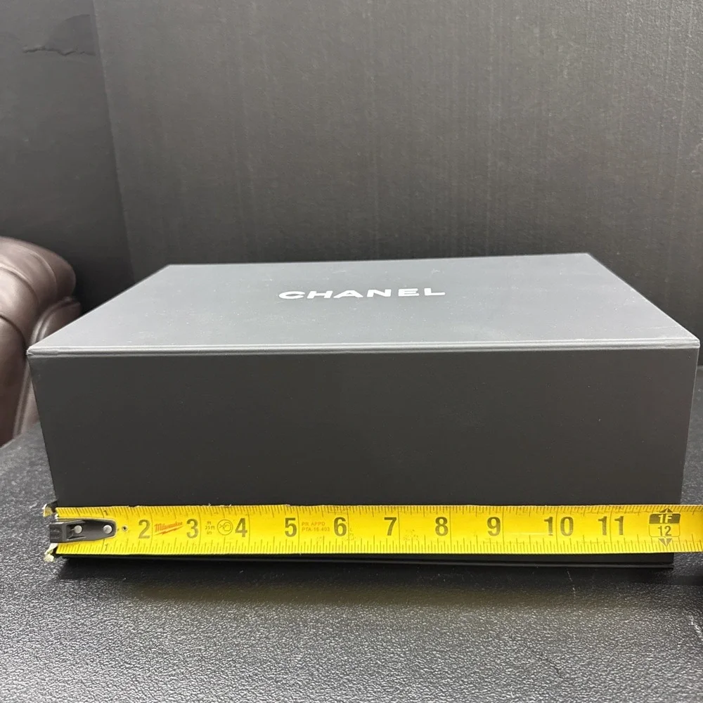 Chanel Magnetic Fold Empty Purse Storage Box Tissue 12X 8X 4.5 Small 1687